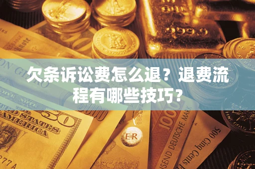 北京欠条诉讼费怎么退？退费流程有哪些技巧？