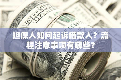 北京担保人如何起诉借款人？流程注意事项有哪些？